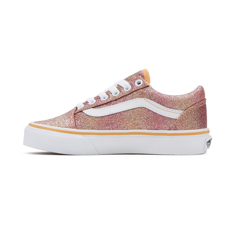 Vans Basket Old Skool Fille Multi/Blanc Véritable