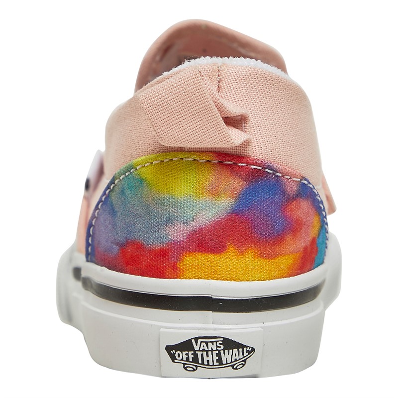 Vans Infant Girls Slip-On Velcro Trainers Pink/Multi