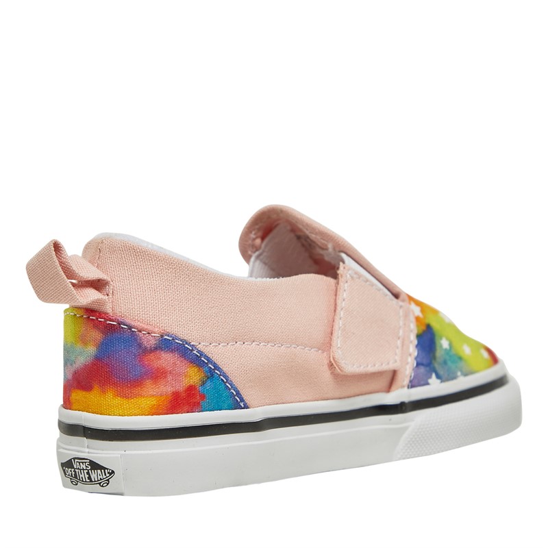 Vans Infant Girls Slip-On Velcro Trainers Pink/Multi