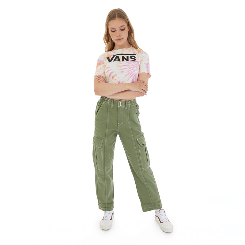 Vans Womens Resort Wash Cropped T-Shirt Multi