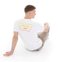 Vans Mens Full Patch Back T-Shirt White/Copper Tan