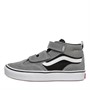 Vans Boys Comfycush New Skool Mid Velcro Trainers Gray/Black