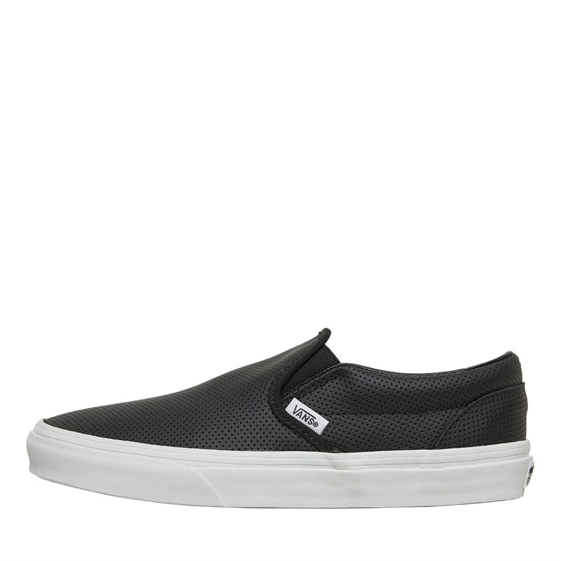 Vans Damen Klassische Slip On Leder Sneaker Schwarz