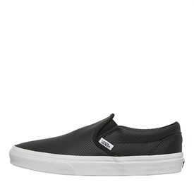 Vans Womens Classic Slip On Leather Trainers Black