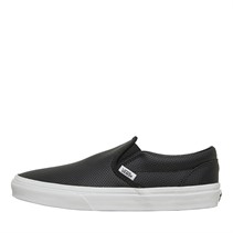 Vans Womens Classic Slip-On Leather Trainers Black