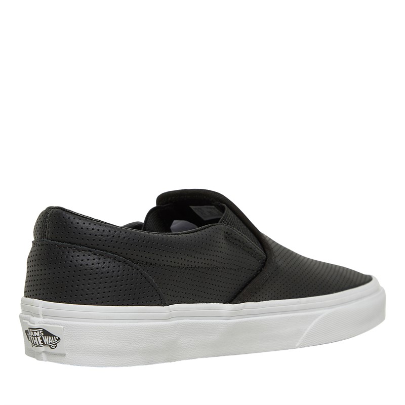 Vans Womens Classic Slip-On Leather Trainers Black