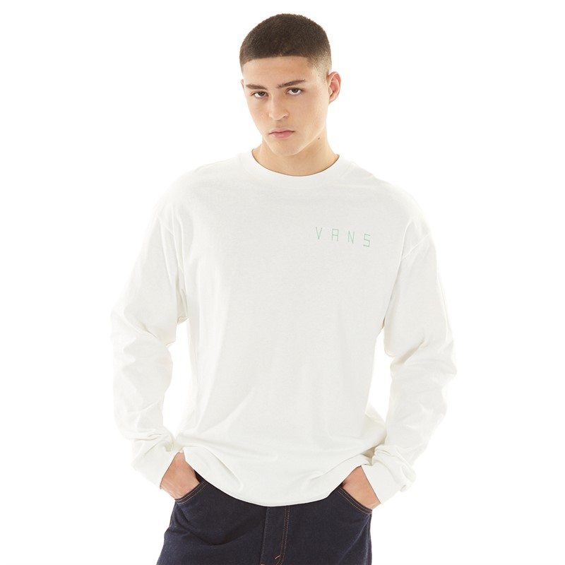 Vans Mens OG Spray Loose Long Sleeve T-Shirt Marshmallow