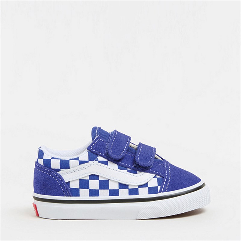 Vans Infant Old Skool Velcro Checkerboard Trainers Surf The Web