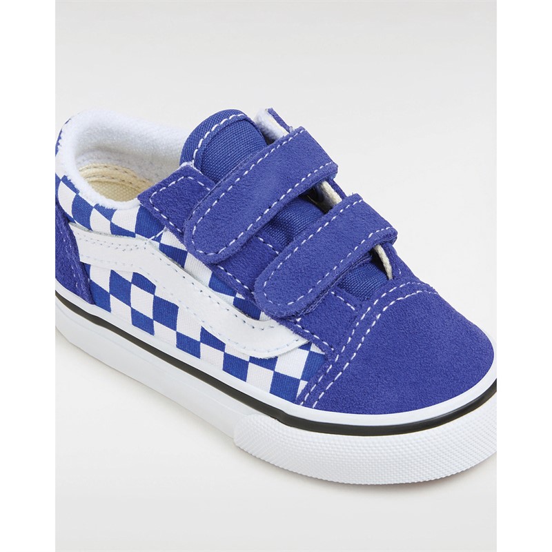 Vans Infant Old Skool Velcro Checkerboard Trainers Surf The Web