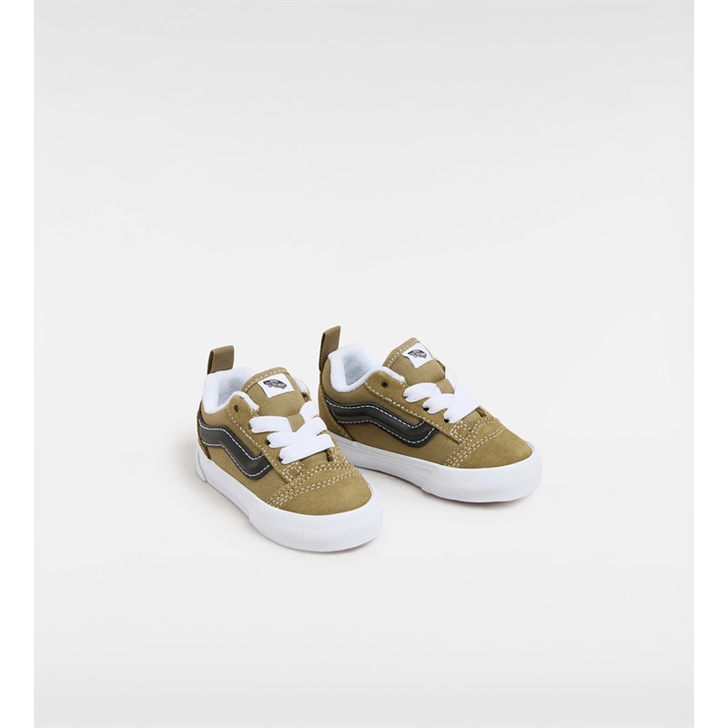 Vans Babyschuhe Knu Skool Elastische Schnürsenkel Trainer Oliv/Schwarz
