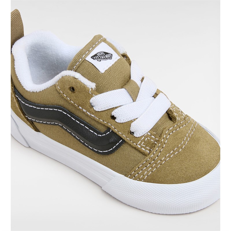 Vans Babyschuhe Knu Skool Elastische Schnürsenkel Trainer Oliv/Schwarz