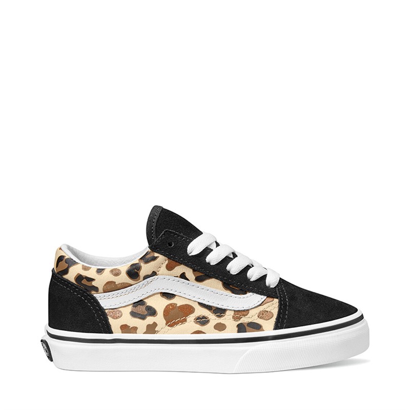 Vans Junior Old Skool Leopard Trainers Black/Brown