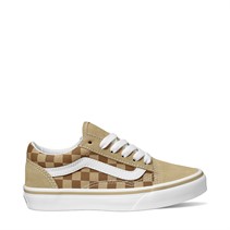 Vans Junior Old Skool Checkerboard Trainers Brown/True White