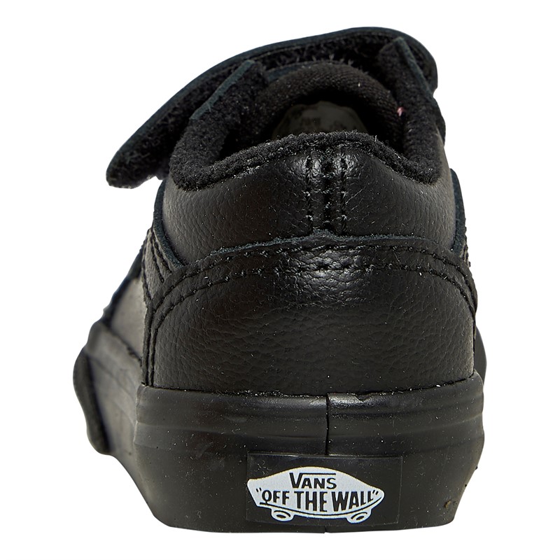 Infant black leather trainers online