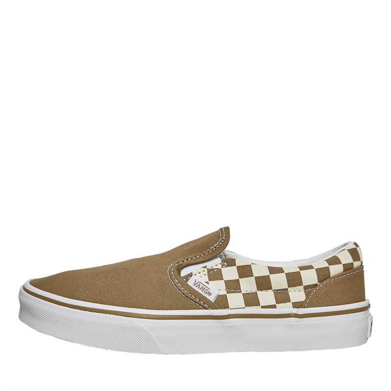 Vans Junior Classic Slip-On Trainers Brown/White