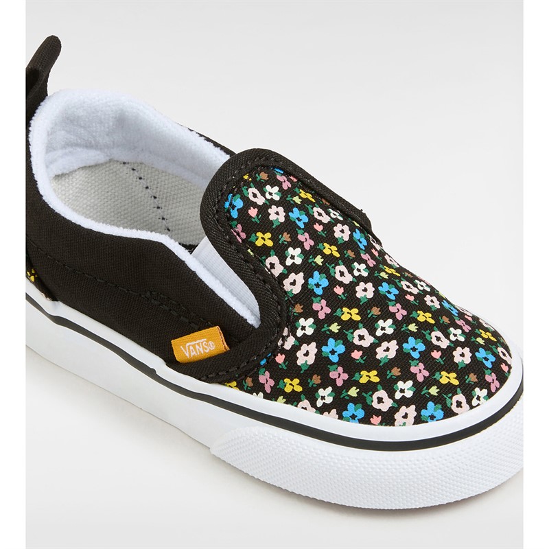 Vans Infant Girls Slip-On Velcro Floral Trainers Black/Multi