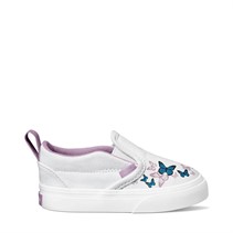 Vans Infant Girls Slip-On Velcro Butterfly Trainers True White/Multi