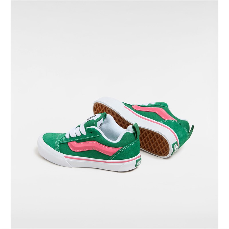 Vans Kids Knu Skool Trainers Green/Pink