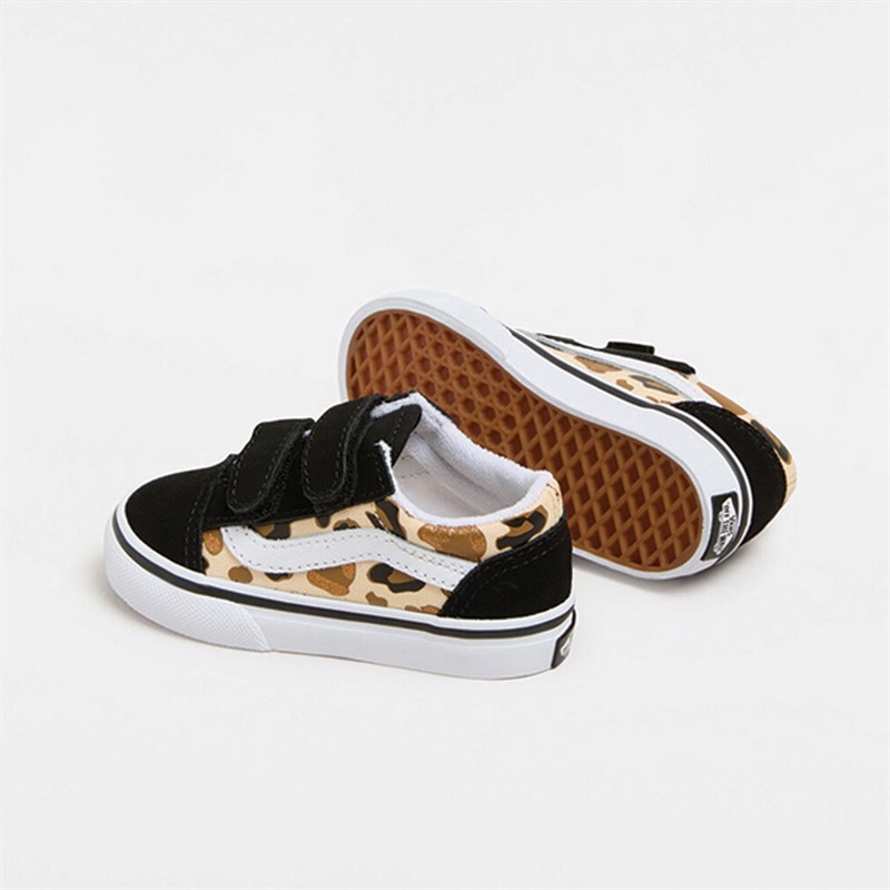 Vans Infant Old Skool Velcro Camo Trainers Black/Brown