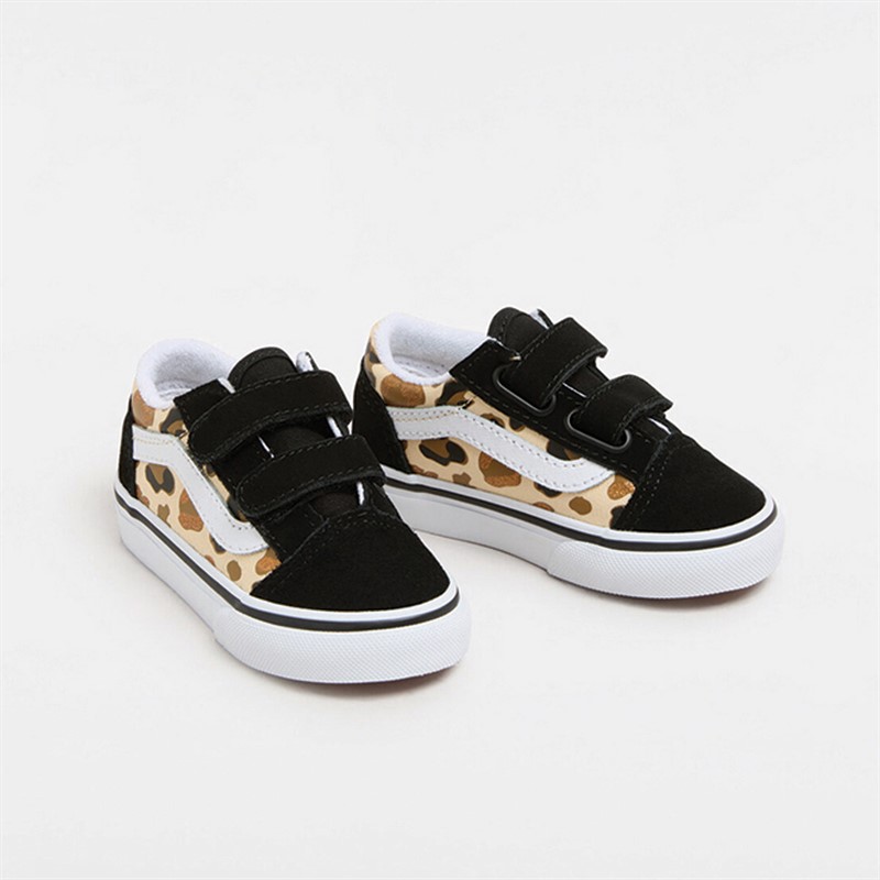 Vans Infant Old Skool Velcro Camo Trainers Black/Brown