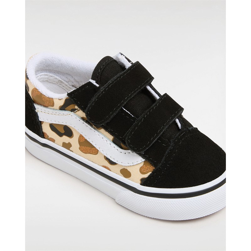 Vans Infant Old Skool Velcro Camo Trainers Black/Brown