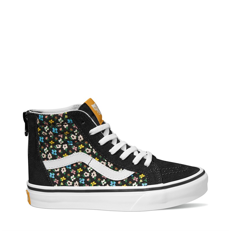 Buy Vans Girls Sk8 Hi Zip Floral Trainers Black Multi