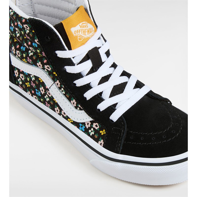 Vans Girls Sk8-Hi Zip Floral Trainers Black/Multi