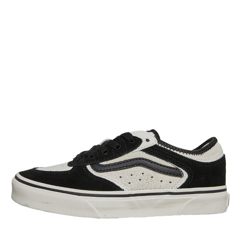 Vans Kids Rowley Classic Suede Trainers Blanc De Blanc/Black