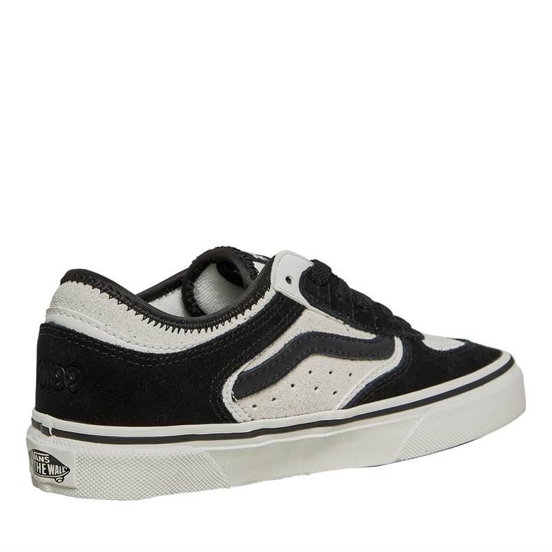 Vans Kids Rowley Classic Suede Trainers Blanc De Blanc/Black