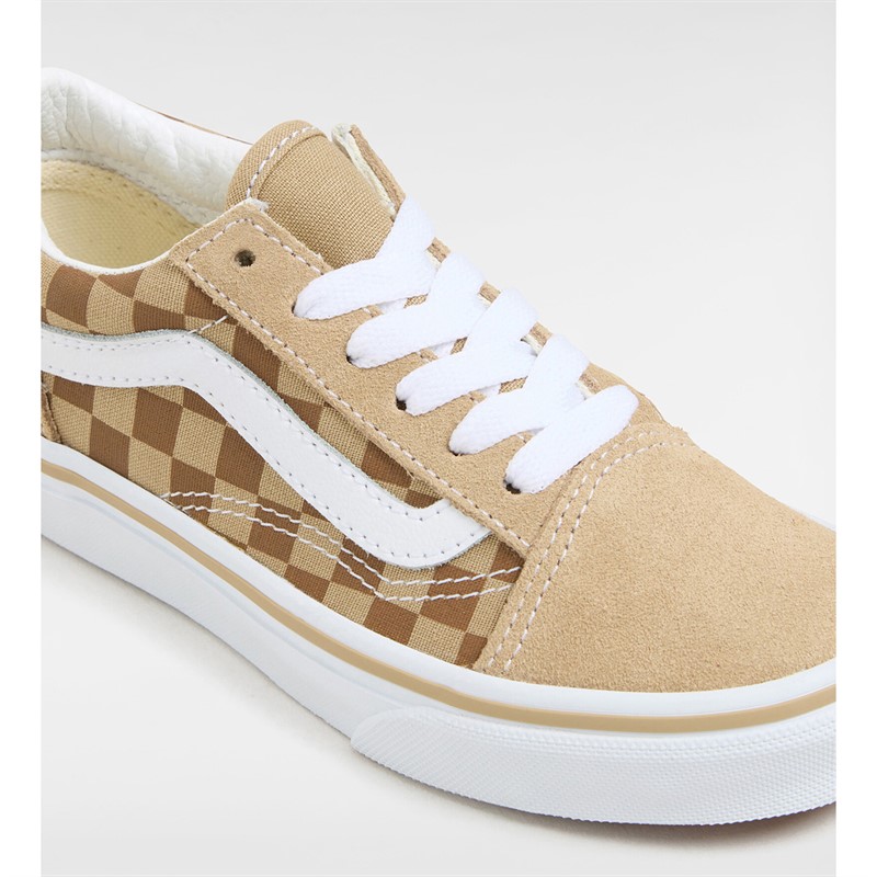 Old skool white checkerboard vans on sale