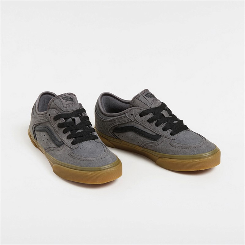 Vans Juniors Rowley Classic Suede Trainers Pewter/Gum