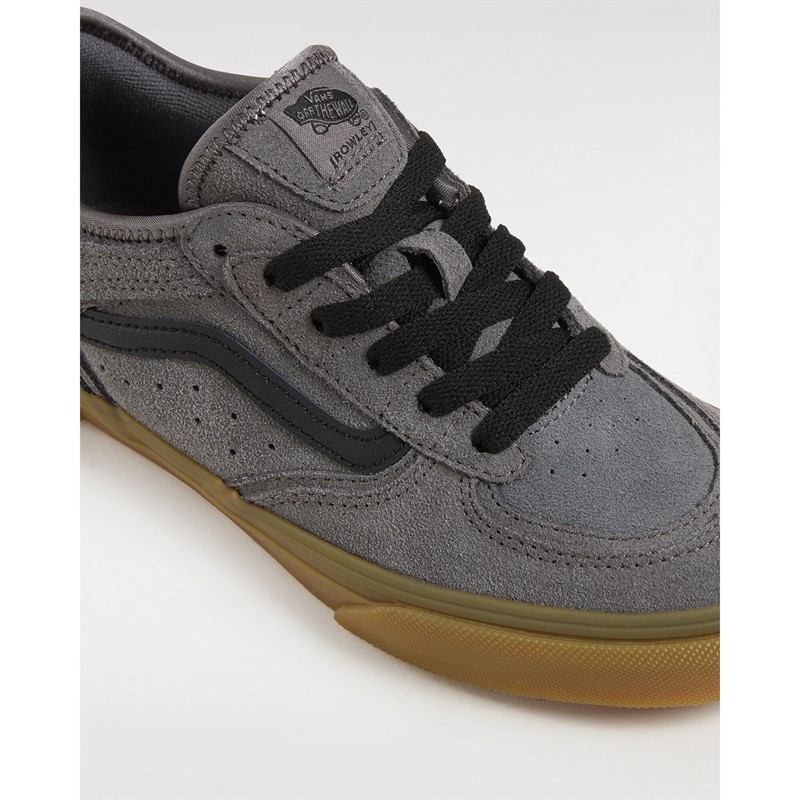 Vans Juniors Rowley Classic Suede Trainers Pewter/Gum