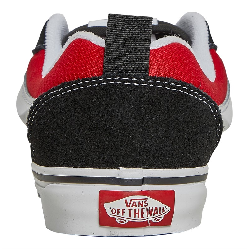 Vans Kids Knu Skool Trainers Black/Racing Red