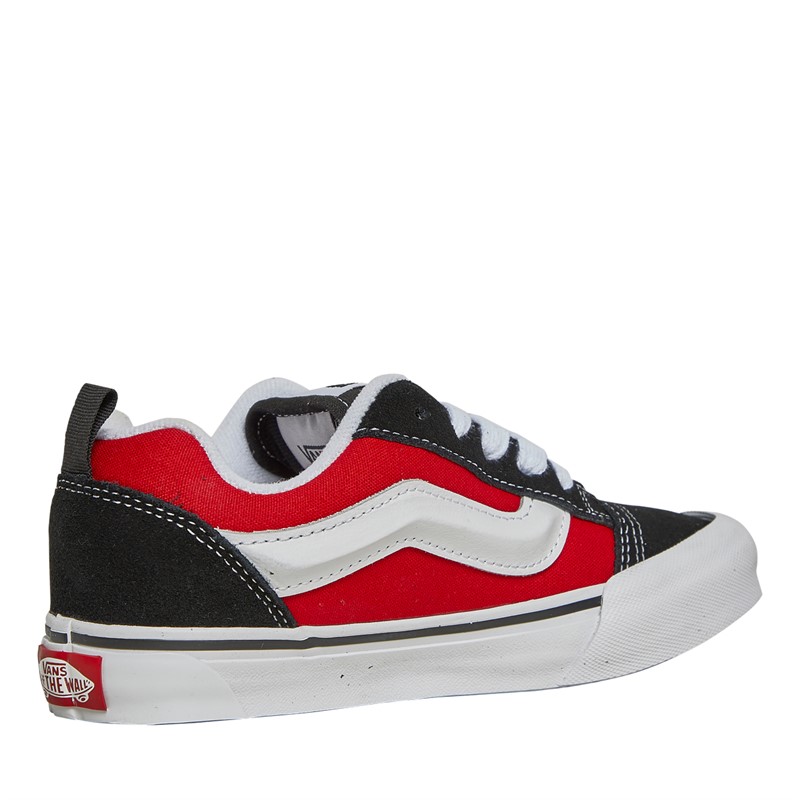 Vans Kids Knu Skool Trainers Black/Racing Red