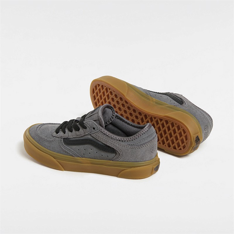 Vans Kids Rowley Classic Suede Trainers Pewter/Gum