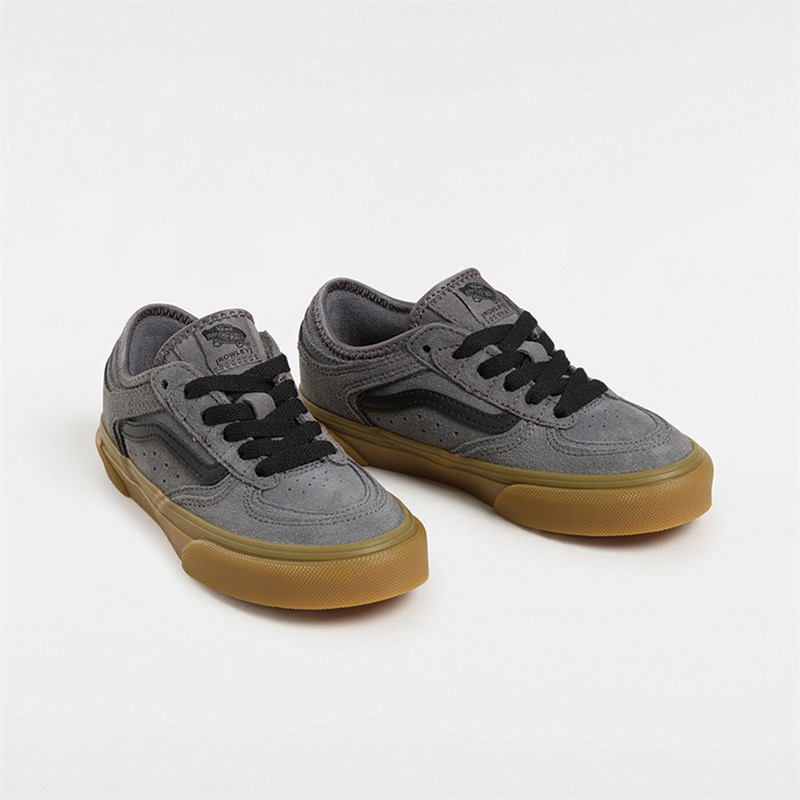 Vans Kids Rowley Classic Suede Trainers Pewter/Gum