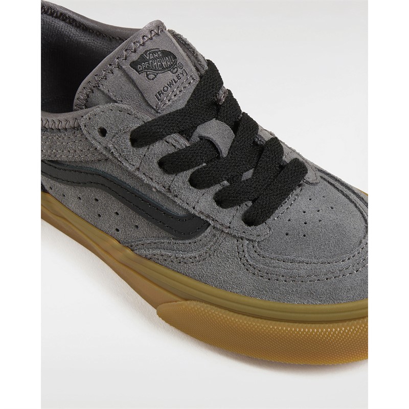 Vans Kids Rowley Classic Suede Trainers Pewter/Gum