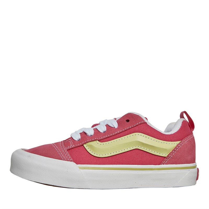 Vans Kids Knu Skool Trainers Pink Lime