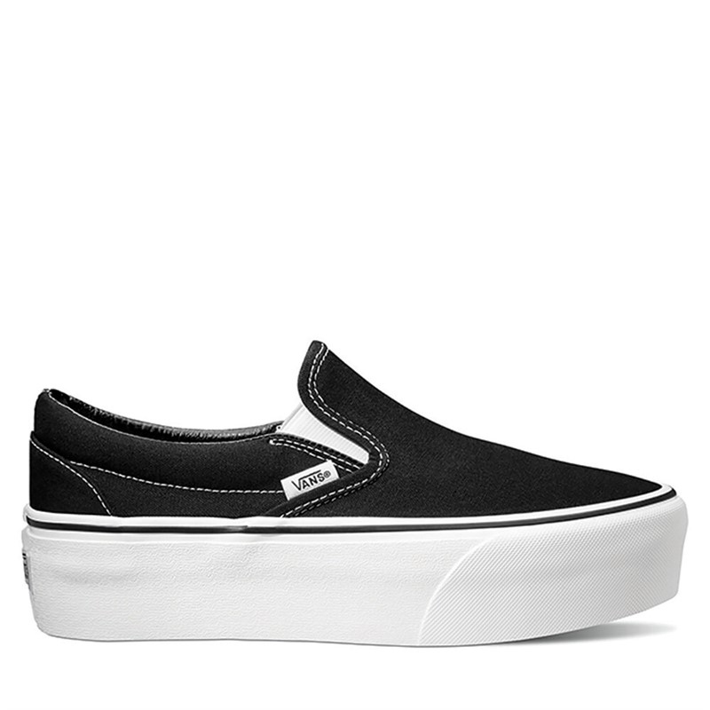 Vans Womens Classic Slip-On Stackform Trainers Black/True White