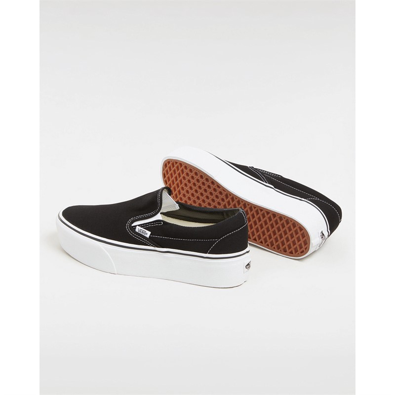 Vans Womens Classic Slip-On Stackform Trainers Black/True White