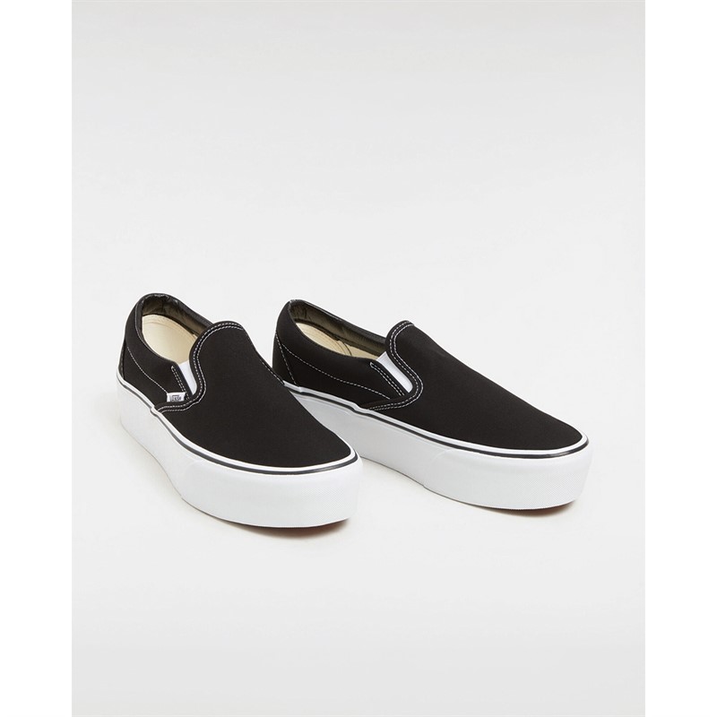 Vans Womens Classic Slip-On Stackform Trainers Black/True White