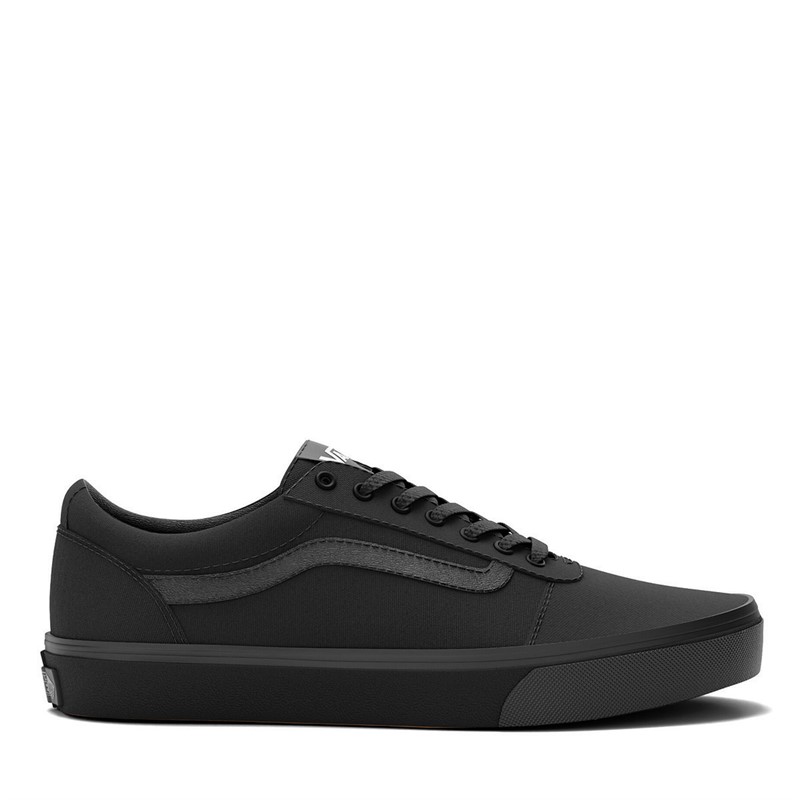 Vans Mens Ward Canvas Trainers Black/Black