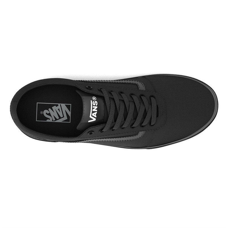 Vans Mens Ward Canvas Trainers Black/Black