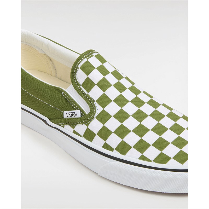 Vans Classic Slip-On Checkerboard Colour Theory Trainers Pesto