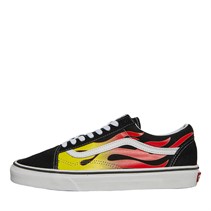 Vans Old Skool Flames Trainers Black/Black/True White