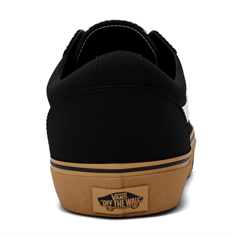 Vans Mens Ward Canvas Trainers Black/Gum