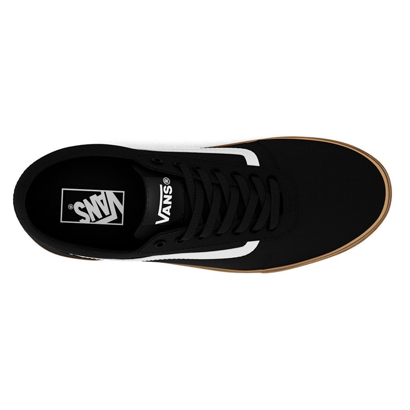 Vans Mens Ward Canvas Trainers Black/Gum