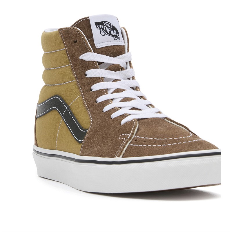 Vans SK8-Hi Suede And Canvas Trainers Brown/Multi