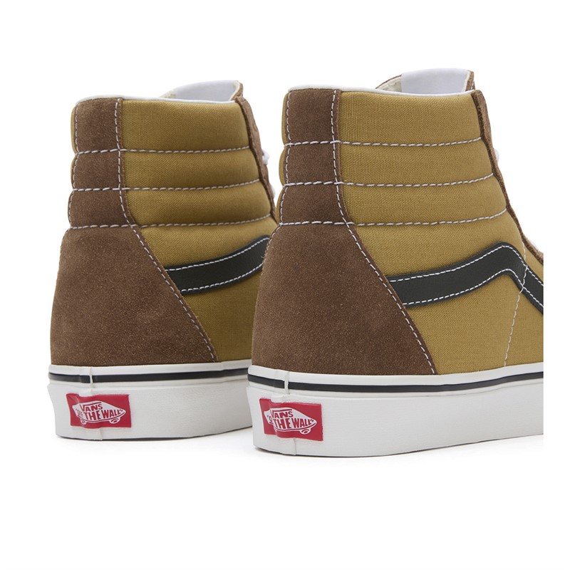 Vans SK8-Hi Suede And Canvas Trainers Brown/Multi