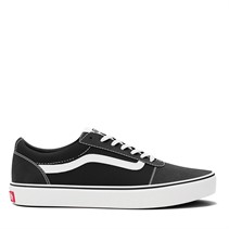 Vans Mens Ward Suede Canvas Trainers Black/White